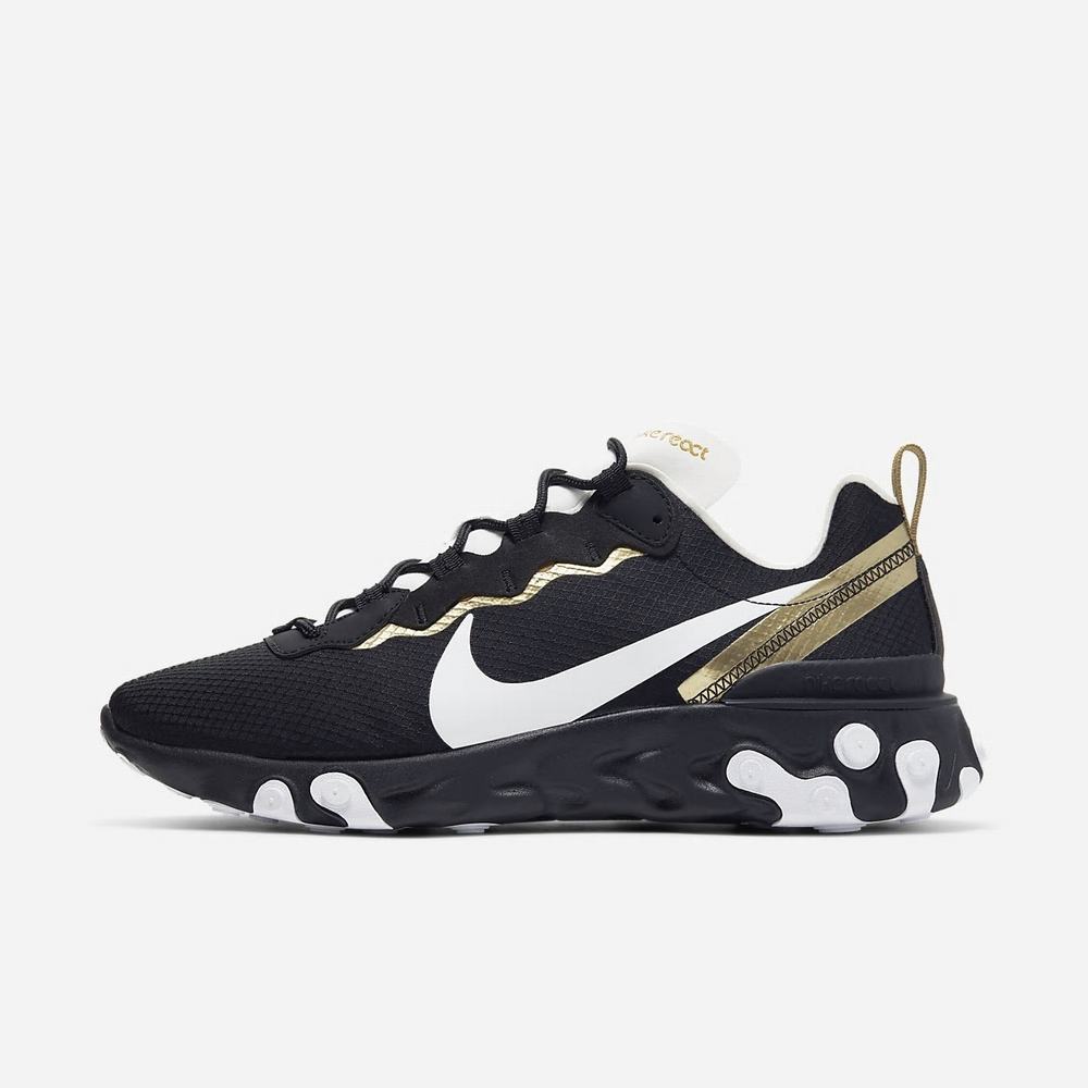 Sneakers Nike React Element 55 SE Noir 2678-594 Black/Metallic Gold/White Homme | WMB-06050032